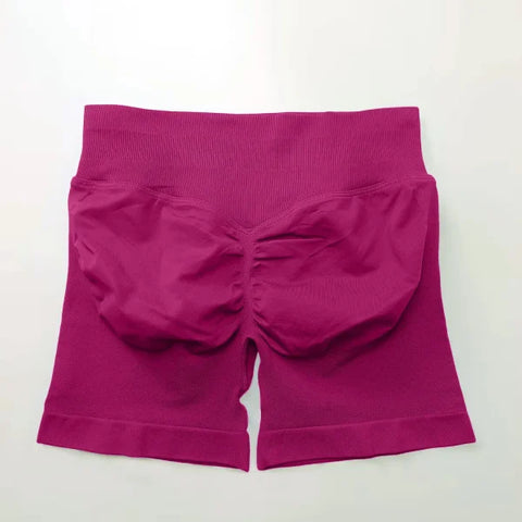 Women’s Low Rise Seamless Biker Shorts – Scrunch Booty, Hip Lifting Gym Workout & Running Leggings - Himpall