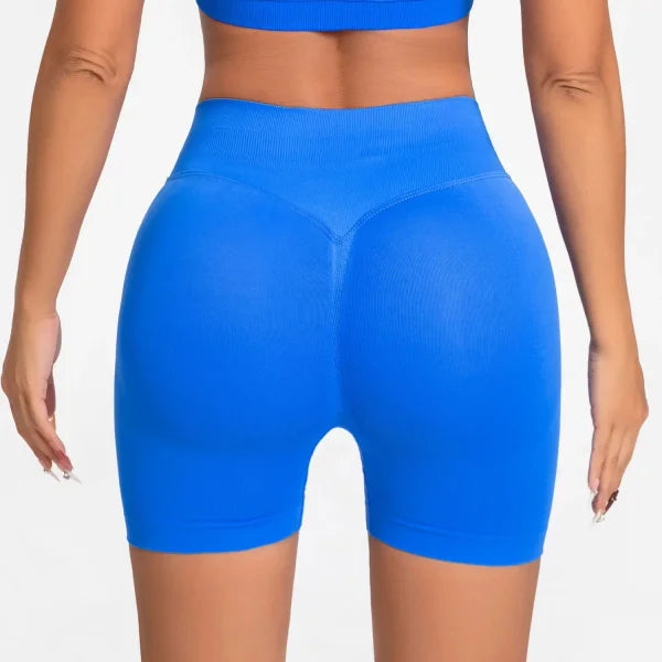Women’s Low Rise Seamless Biker Shorts – Scrunch Booty, Hip Lifting Gym Workout & Running Leggings - Himpall