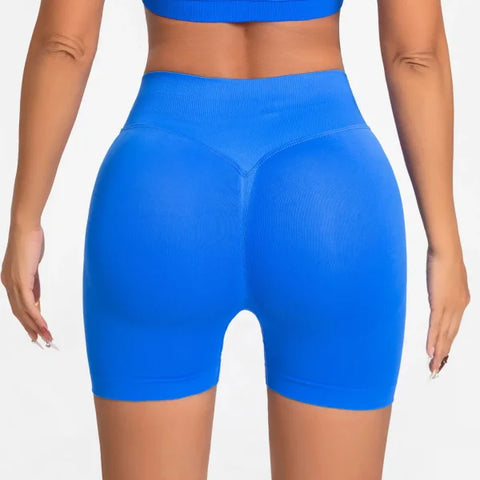 Women’s Low Rise Seamless Biker Shorts – Scrunch Booty, Hip Lifting Gym Workout & Running Leggings - Himpall