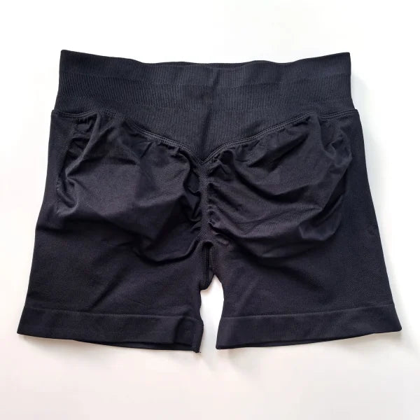Women’s Low Rise Seamless Biker Shorts – Scrunch Booty, Hip Lifting Gym Workout & Running Leggings - Himpall