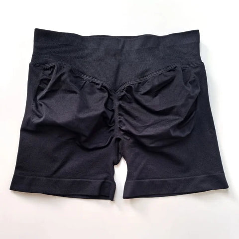 Women’s Low Rise Seamless Biker Shorts – Scrunch Booty, Hip Lifting Gym Workout & Running Leggings - Himpall