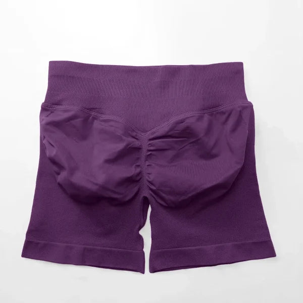 Women’s Low Rise Seamless Biker Shorts – Scrunch Booty, Hip Lifting Gym Workout & Running Leggings - Himpall