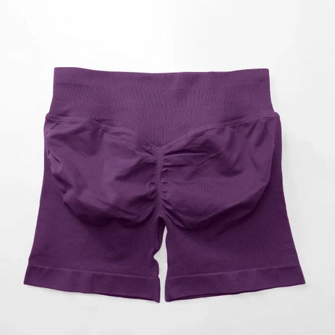 Women’s Low Rise Seamless Biker Shorts – Scrunch Booty, Hip Lifting Gym Workout & Running Leggings - Himpall