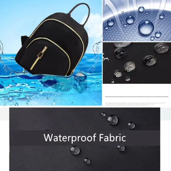 Women’s Multi-Function Fashion Girl Oxford Daypack Travel Cute Mini Backpack Men Shoulder Bag Black Purse Hot