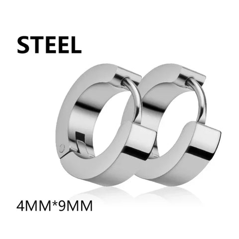 Women’s Padlock Stud Earrings - Punk Stainless Steel Hip Hop Jewelry Gift - A sliver 1pairs
