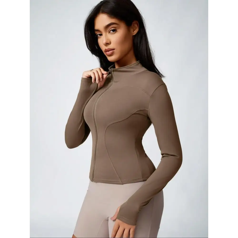 Womens Quick Dry Golf Jacket - Dark Khaki / XL