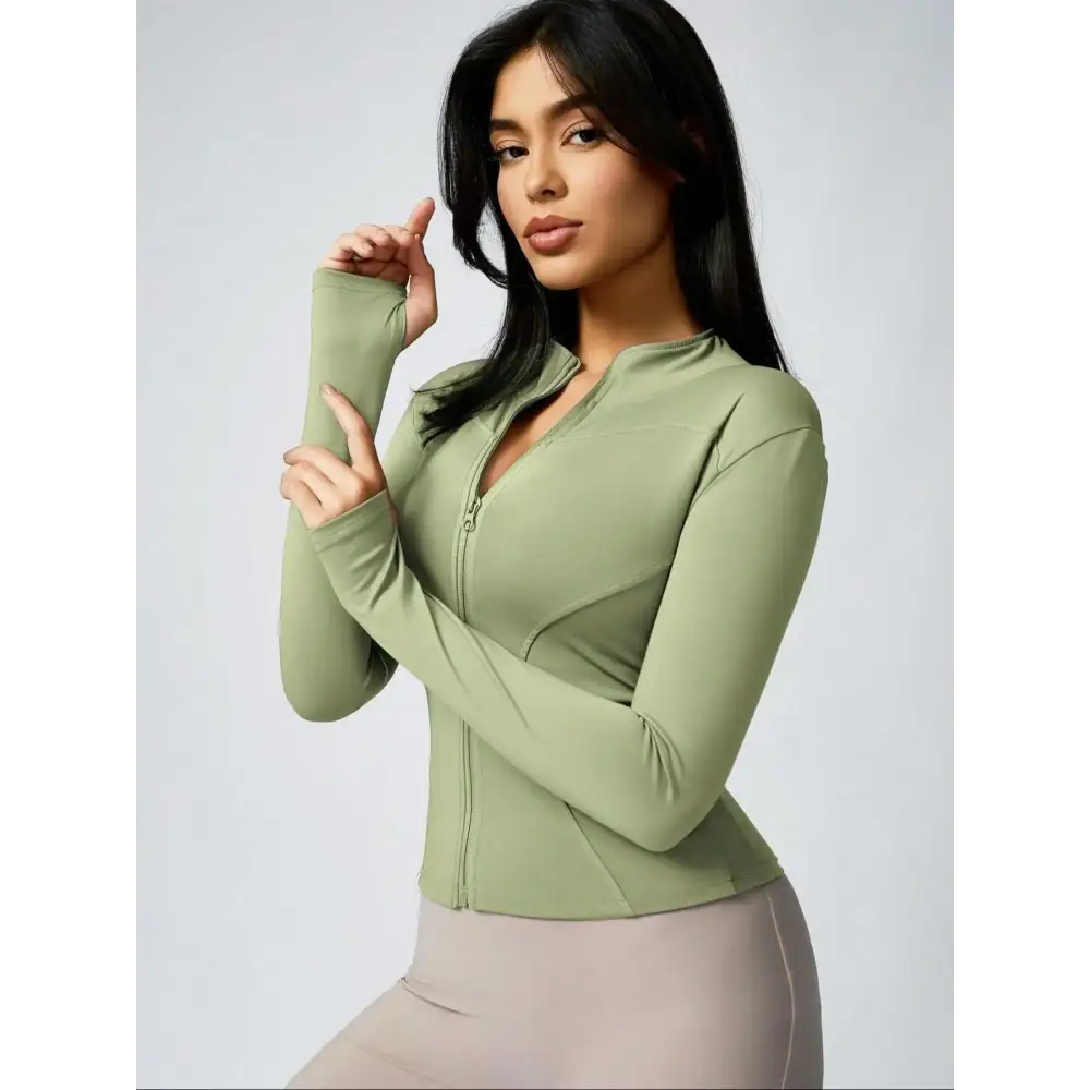Womens Quick Dry Golf Jacket - green / L