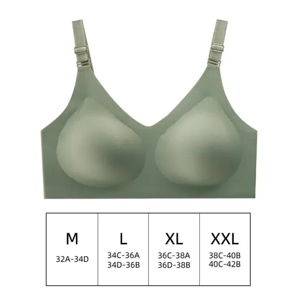 Women’s Seamless Bras Ladies Thin Style Jelly Color Soft Breastfeeding Bra Wireless Underwear Comfortable Lingerie Deep