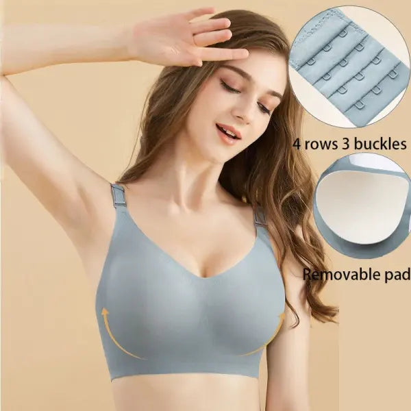 Women’s Seamless Bras Ladies Thin Style Jelly Color Soft Breastfeeding Bra Wireless Underwear Comfortable Lingerie Deep