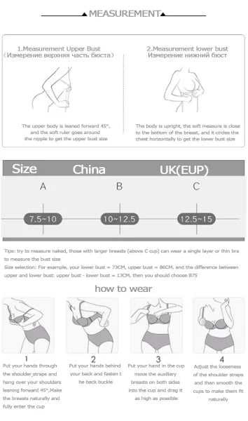 Women’s Seamless Push-Up Bra – No Wire Breathable & Comfortable
