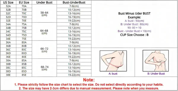 Women’s Seamless Push-Up Bra – No Wire Breathable & Comfortable