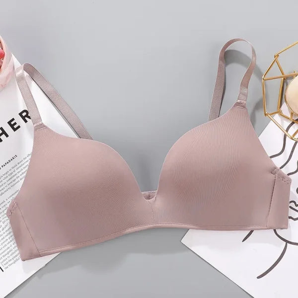 Women’s Seamless Push-Up Bra – No Wire Breathable & Comfortable - Brown / XL 38-85AB