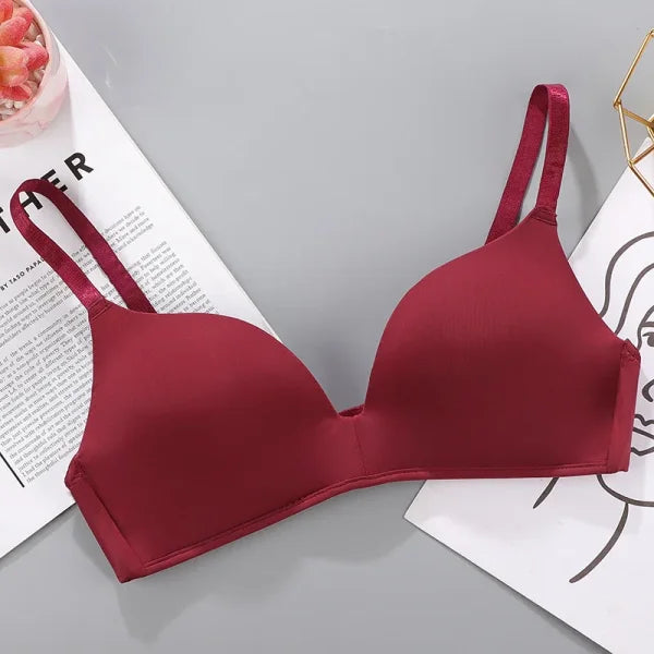 Women’s Seamless Push-Up Bra – No Wire Breathable & Comfortable - Red / S 32-70AB