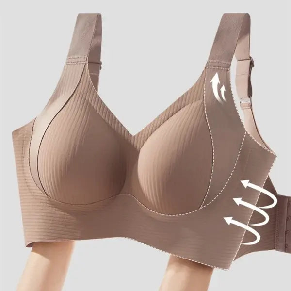 Women’s Seamless Underwear Thin Style Large Breasts Small Breasts No Wires Pull-up And Anti-sagging Large Size Bra