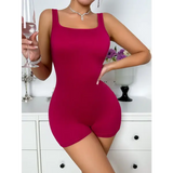 Women’s Sexy Backless Tank Rompers Top Bodycon One Piece Halter Sleeveless Bodysuit Short Jumpsuits