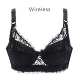 Women’s Sexy Lace Wireless Push Up Bra Sexy Wire Free Bras For Women Plus Size 75-105 B C D Thin Cup Bralette Lingerie