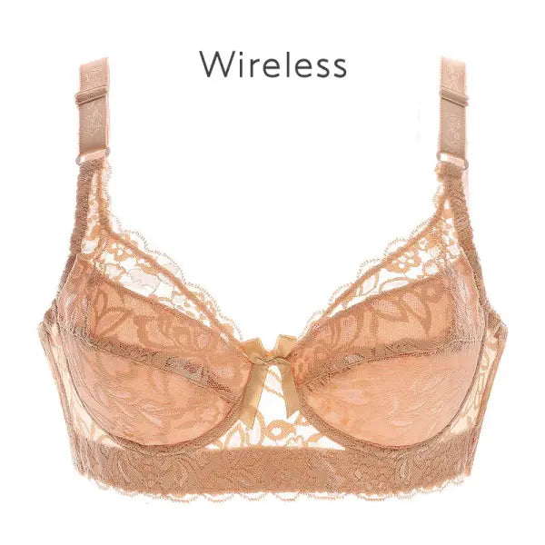 Women’s Sexy Lace Wireless Push Up Bra Sexy Wire Free Bras For Women Plus Size 75-105 B C D Thin Cup Bralette Lingerie