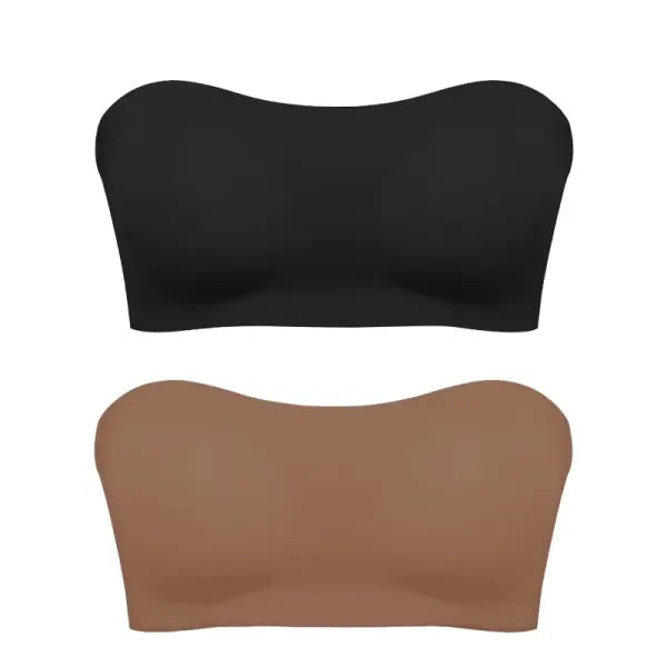 Women’s Sexy Strapless Push Up Bra Removable Padded Seamless Ice Silk Top Women Invisible Beauty Back Anti-slip