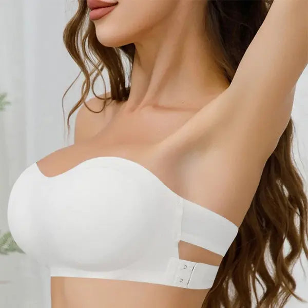 Women’s Sexy Strapless Push Up Bra Removable Padded Seamless Ice Silk Top Women Invisible Beauty Back Anti-slip