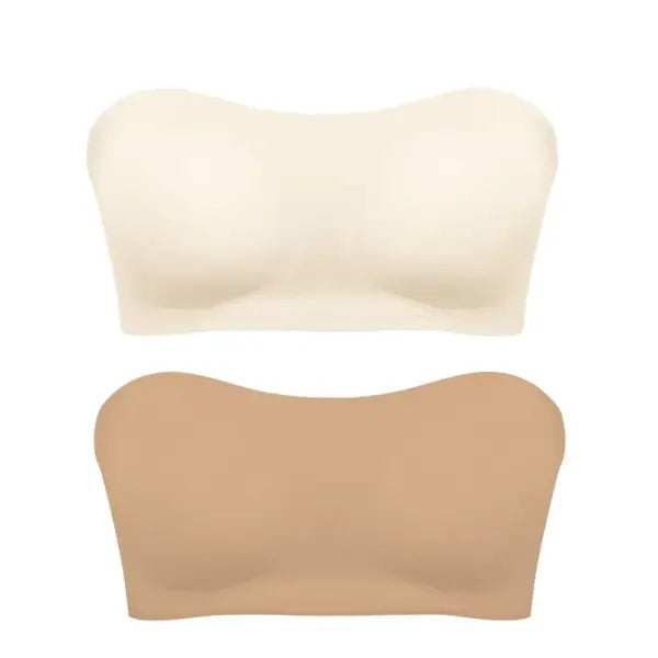 Women’s Sexy Strapless Push Up Bra Removable Padded Seamless Ice Silk Top Women Invisible Beauty Back Anti-slip