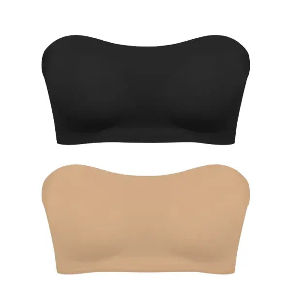 Women’s Sexy Strapless Push Up Bra Removable Padded Seamless Ice Silk Top Women Invisible Beauty Back Anti-slip