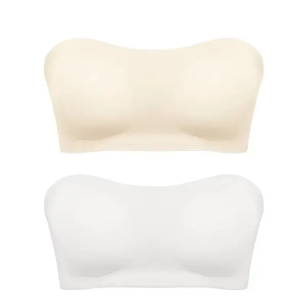 Women’s Sexy Strapless Push Up Bra Removable Padded Seamless Ice Silk Top Women Invisible Beauty Back Anti-slip