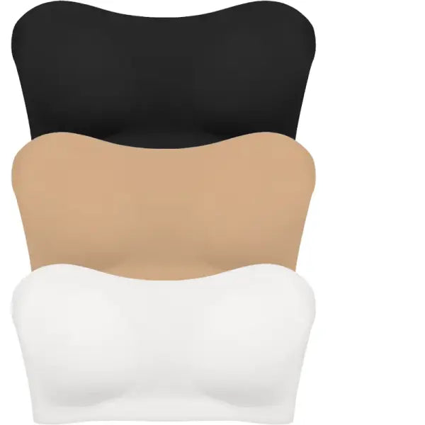 Women’s Sexy Strapless Push Up Bra Removable Padded Seamless Ice Silk Top Women Invisible Beauty Back Anti-slip