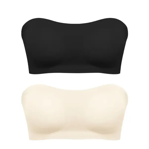 Women’s Sexy Strapless Push Up Bra Removable Padded Seamless Ice Silk Top Women Invisible Beauty Back Anti-slip