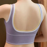 Women’s Sexy Underwear Seamless Sports Bra high elasticity Deep U-Shaped Without Steel Ring Yoga Bra Top