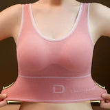 Women’s Sexy Underwear Seamless Sports Bra high elasticity Deep U-Shaped Without Steel Ring Yoga Bra Top