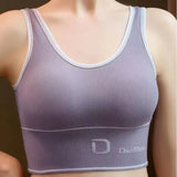 Women’s Sexy Underwear Seamless Sports Bra high elasticity Deep U-Shaped Without Steel Ring Yoga Bra Top