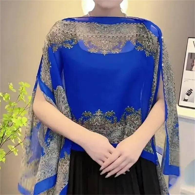 Women’s Shawl – Elegant Beaded Chiffon Shawl for Every Occasion