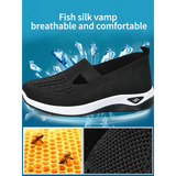 Women Slip On Summer Mesh Sneakers with Rubber Pattern Type Outsole