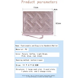 Women’s Short Embroidered Love Zero Wallet Zipper Buckle Large Capacity Card Bag Versatile Fashion Simple