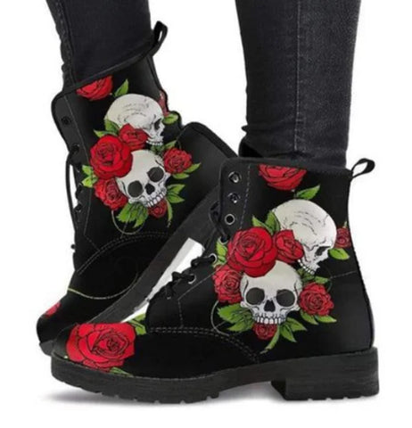 Women’s Short Plush Martin Boots with Rubber Sole - Himpall