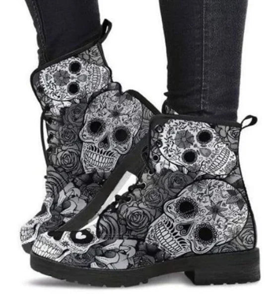 Women’s Short Plush Martin Boots with Rubber Sole - Himpall