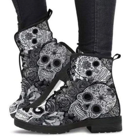 Women’s Short Plush Martin Boots with Rubber Sole - Himpall