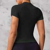 Short-Sleeved Sports Top Breathable Nylon For Running
