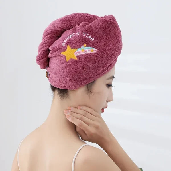 Women’s Soft Microfiber Towel and Quick Drying Hair Turban - Himpall