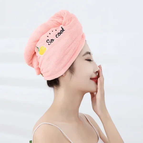 Women’s Soft Microfiber Towel and Quick Drying Hair Turban - Himpall
