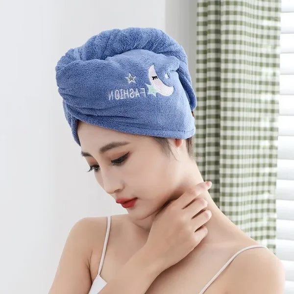Women’s Soft Microfiber Towel and Quick Drying Hair Turban - Himpall