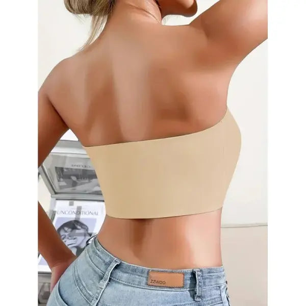 Women’s Strapless No Padding Seamless Front Button Bra Comfortable Smooth Underwear