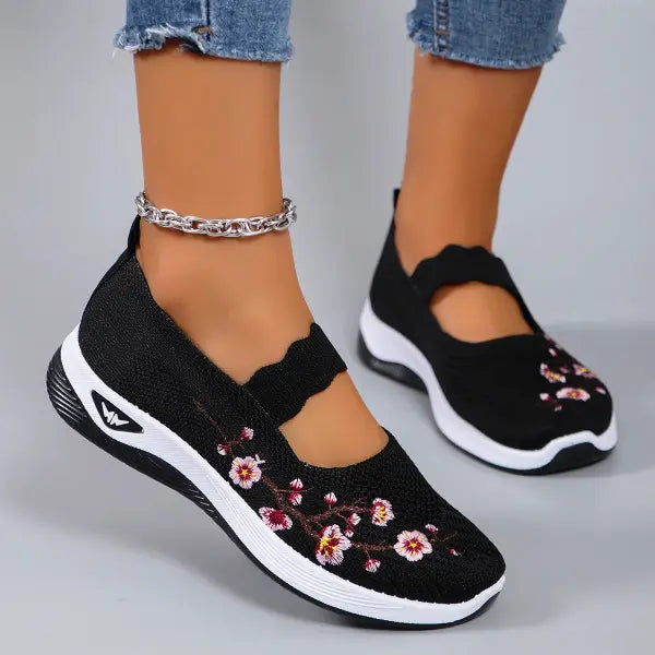 Women’s summer breathable mesh flat shoes women’s shoes casual sports shoes clearance free shipping - black / 41
