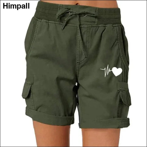 Love Print Cargo Shorts: Trendy & Comfortable Women’s Summer Casual Wear