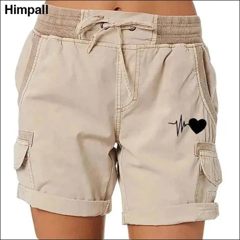 Love Print Cargo Shorts: Trendy & Comfortable Women’s Summer Casual Wear