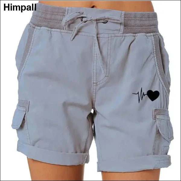 Love Print Cargo Shorts: Trendy & Comfortable Women’s Summer Casual Wear