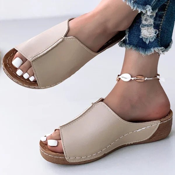 Women's Summer Sandals – Soft Low Heel Platform Indoor Outdoor Shoes - Himpall