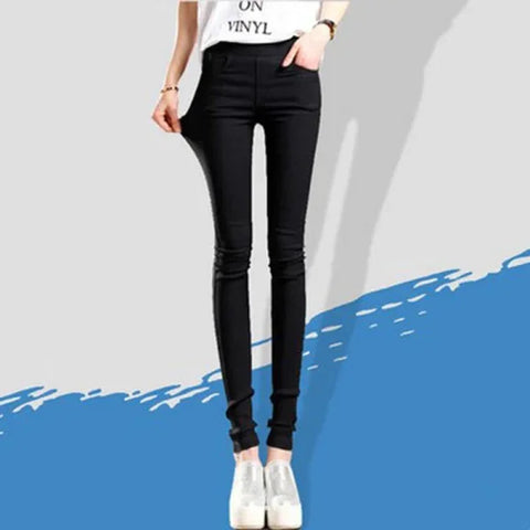 Women’s Summer Stretch Skinny Leggings - Elastic Slim Fit Casual Pencil Pants