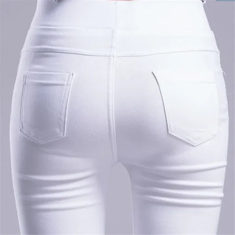 Women’s Summer Stretch Skinny Leggings - Elastic Slim Fit Casual Pencil Pants