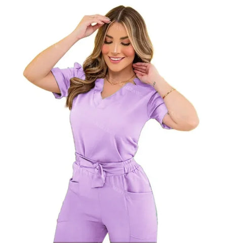 Women’s Surgical Nursing Scrub Sets – Medical Uniform Top & Pants